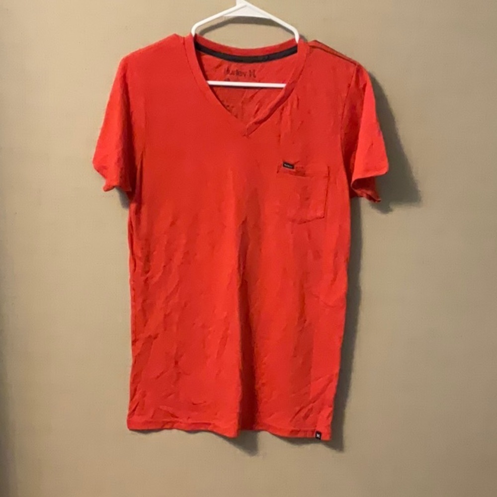 Hurley Red Short Sleeve Tee Classic Casual